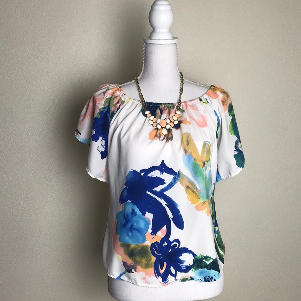 Off shoulders blouse polyester top | blouse